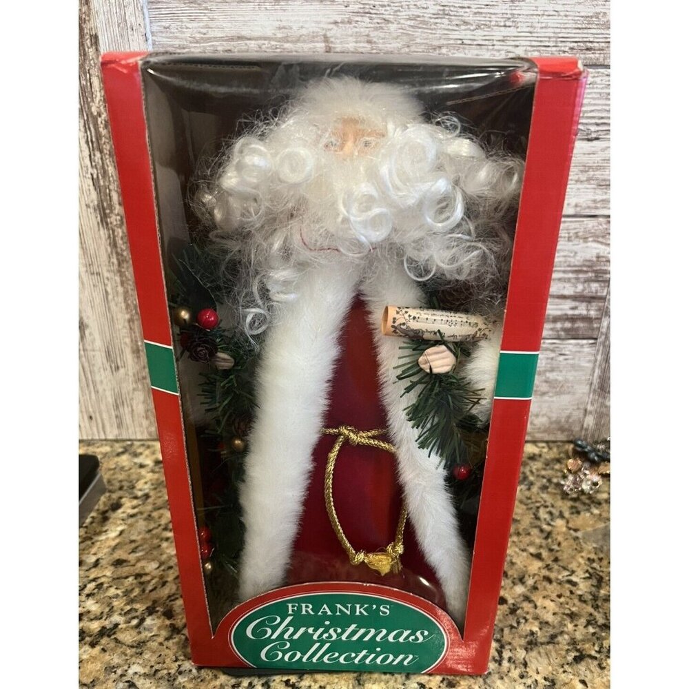 Frank’s Christmas Collection 15"  Old World Santa Tree Topper/Table Top Vtg